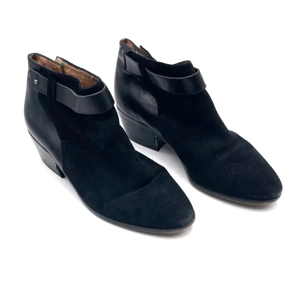 Madewell Charley ankle Boot Size 8.5 black leather/suede